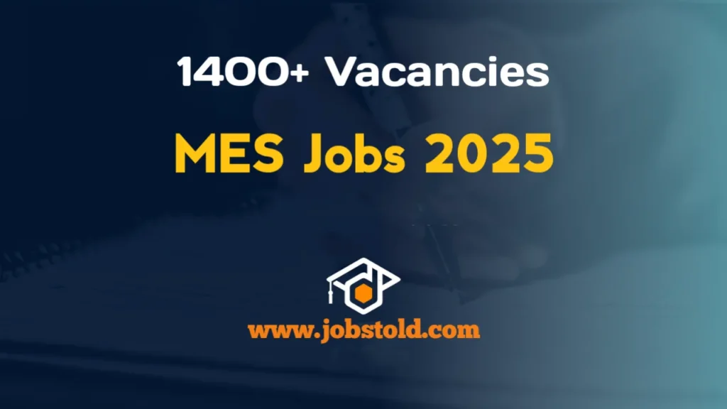 MES Jobs 2025 Apply Online