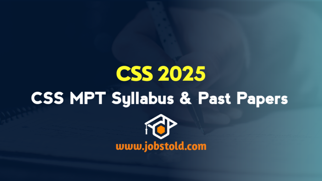 CSS MPT Screening Test Syllabus and Past Papers 2025