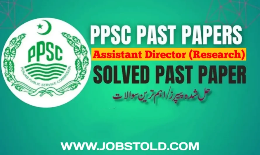 PPSC Assistant Director Research MCQs 2025