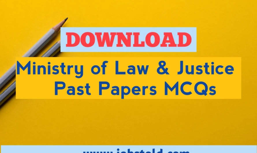 Download Ministry of Law & Justice Past Papers MCQs