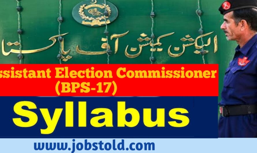 Assistant Election Commissioner (BPS-17) Jobs Syllabus