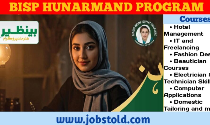 Benazir Hunarmand Program 2025 – Free Technical Courses Registration
